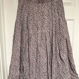 Vintage Burberrys Silk Floral Print Women's Skirt